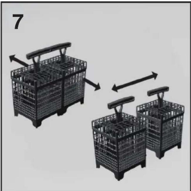 CANDY CDPN 1D650PW-86 - Bestikkurv (fig. 7) - 1
