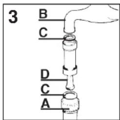 3 B C D C A