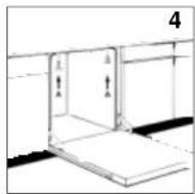 Simple line drawing of a cabinet or storage unit with two vertical arrows indicating movement, no text or symbols present.