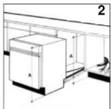 Architectural diagram of a kitchen appliance with labeled components (no text or symbols)