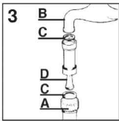 3 B C D C A