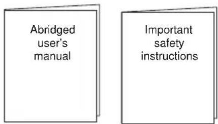 Abridged user's manual Important safety instructions