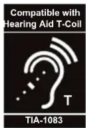 Compatible with Hearing Aid T-Coil TIA-1083