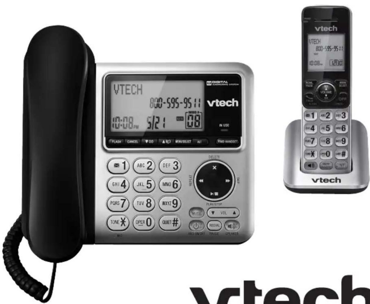VTECH 800-595-95 11 vtech 10:08 PM 5/21 08 IN USE FLASH CANCEL CDD A RCI MINS SELECT INT FIND HANDSET. 1 ABC 2 DEF 3 GHI 4 JKL 5 MNO 6 PQRS 7 TUV 8WXYZ 9 TONE ✕ OPER 0 QUET # AND UN OFF PAUSE SPEAKER vtech vTECH 800-595-95 11 40:08~ 1:27:01 vtech