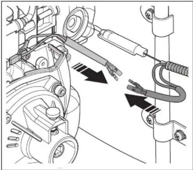 HUSQVARNA 131RB - To connect the throttle cable and stop switch wires - 2