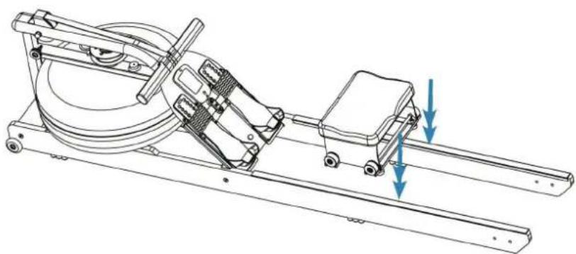 Cardiostrong VR2 - Step 2: Assembly of the seat onto the rails - 1