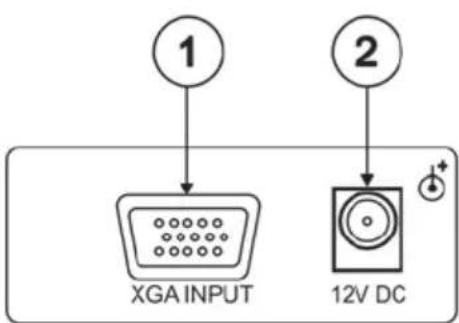 1 2 XGA INPUT 12V DC