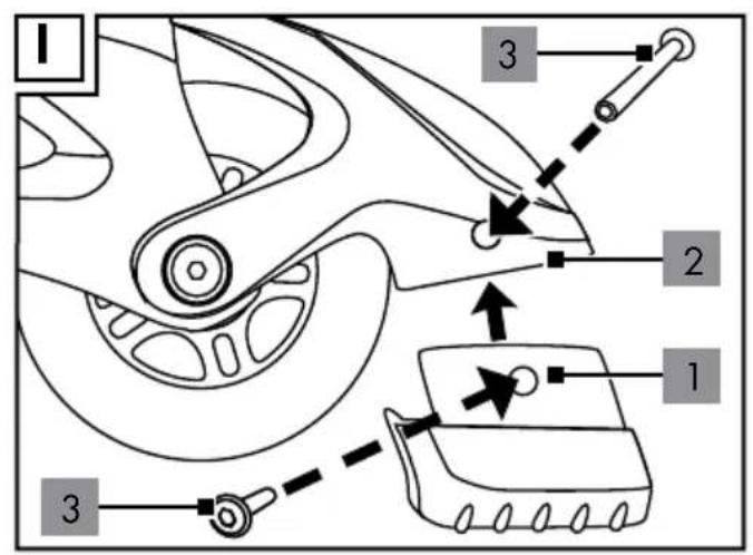Technical diagram of a car wheel assembly with numbered components and directional arrows indicating motion or movement.