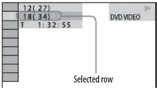 12(27) 18(34) T 1:32:55 DVD VIDEO Selected row