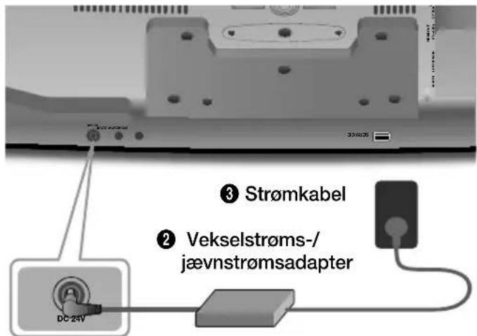 Strømkabel Vekselstrøms-/ jævnstrømsadapter DC-24V