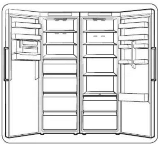 SAMSUNG RR39M75157F - Side om side-installation - 1