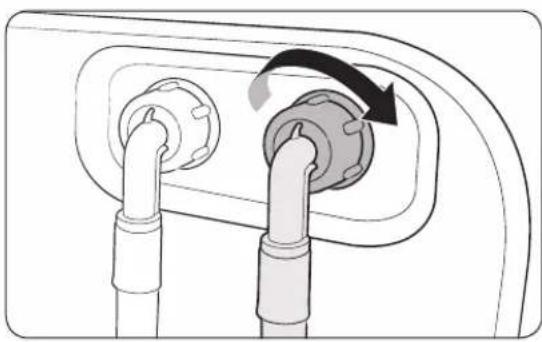 SAMSUNG WD83T734CBH - For modeller med et ekstra varmtvandsindløb: - 1