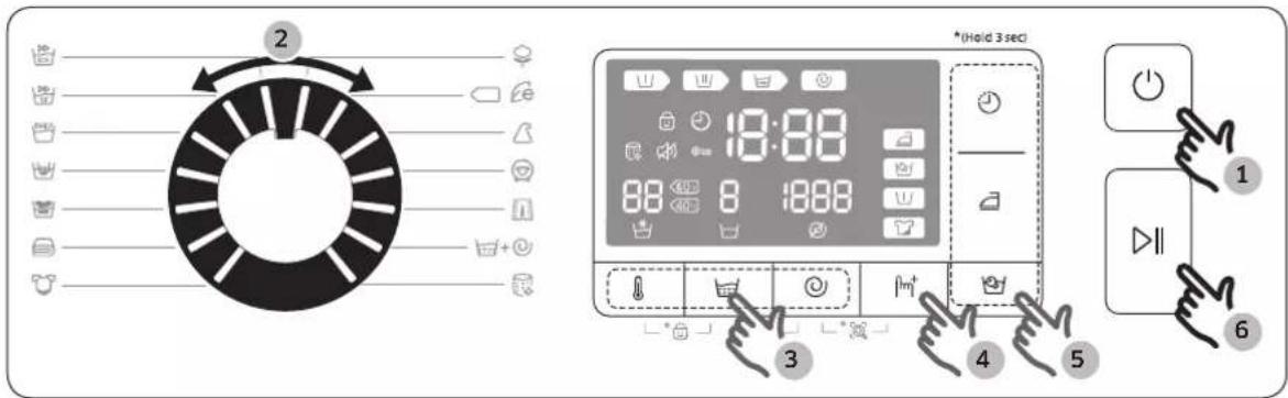 SAMSUNG WW70J5426EW - Enkle starttrin - 1