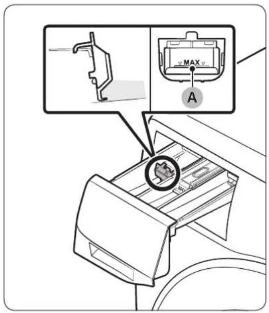 SAMSUNG WD95T954ASE - Sådan tilsættes flydende vaskemiddel manuelt (kun relevante modeller) - 1