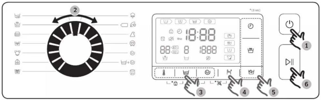 SAMSUNG WW90J6400EW - Enkle starttrin - 1