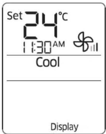 Set 24°C 1:30 AM Cool Display