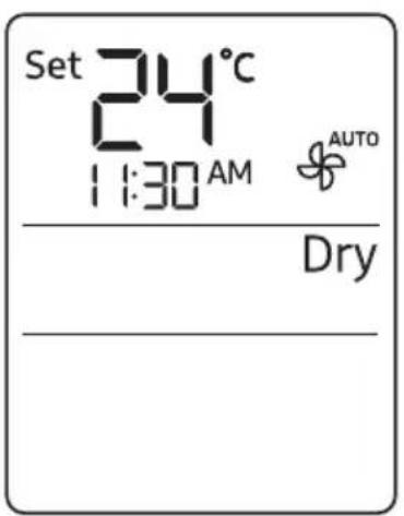Set 24°C 11:30 AM AUTO Dry
