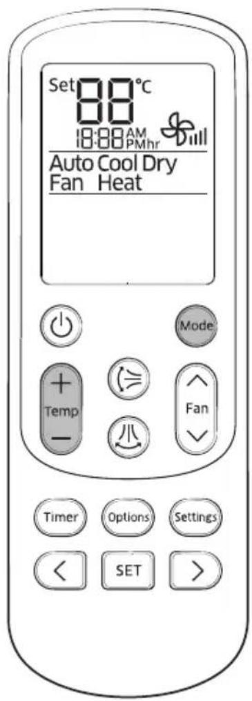 SAMSUNG AR09MSPDPWKNEE - Brug af fjernbetjening - 1