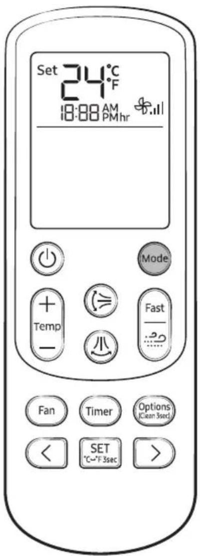 SAMSUNG AR09TXCACWKXEE - Anvendelse af fjernbetjeningen - 1