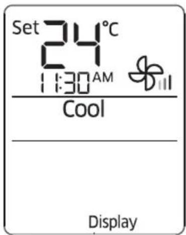 Set 24°C 1:30 AM Cool Display