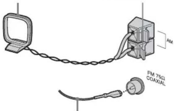 SONY CMT-SX2D - Liitä FM- ja AM-antennit. - 2