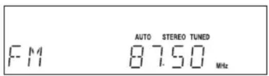 FM AUTO STEREO TUNED 87.50 MHz