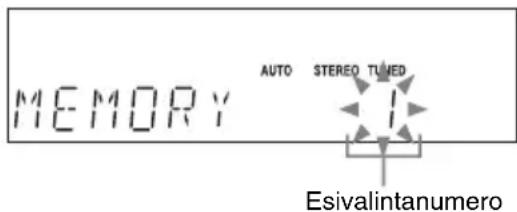 MEMORY AUTO STEREO TUNED Esivalintanumero