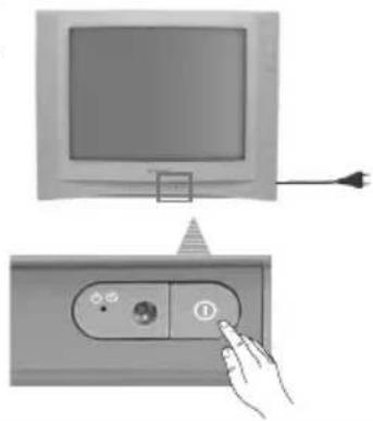 SONY KV-21FQ10E - Tænd for TV-apparatet og automatisk program-indstilling - 1