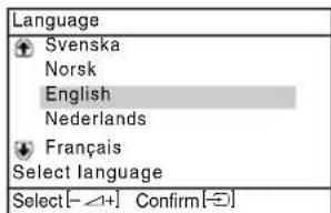 Language Svenska Norsk English Nederlands Français Select language Select[-△+] Confirm[-≡]