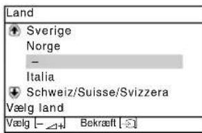 Land Sverige Norge - Italia Schweiz/Suisse/Svizzera Vælg land Vælg [-] Bekaelt []