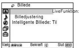 Billede LiveFunktion: Billedjustering Intelligente Bliede: Til