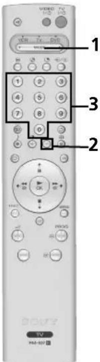 SONY KV-32FX66E - Konfigurering af fjernbetjeningen til en DVD eller en video - 5