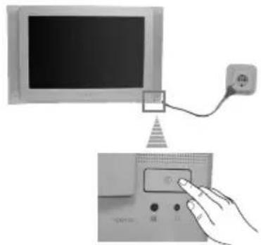 SONY KV-32FX66E - Att sätta på TV:n och automatisk inställning - 2
