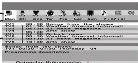 SONY KV-32FX66E - "Programoversigt" interface (fig. 1) - 1