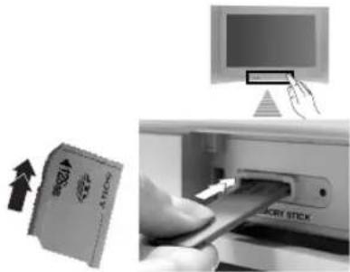 SONY KV-32FQ85E - Sätta i "Memory Stick" - 3
