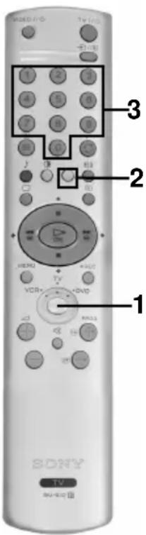 SONY KV-29FX64E - Konfigurering af fjernbetjeningen til en DVD eller en video - 5