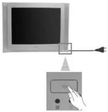 SONY KV-29FX64E - Att sätta på TV:n och automatisk inställning - 2