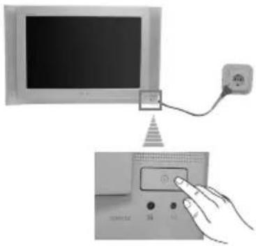 SONY KV-28FX66E - Tænd for TV-apparatet og automatisk program-indstilling - 2