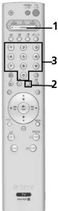 SONY KV-28FX66E - Konfigurering af fjernbetjeningen til en DVD eller en video - 5