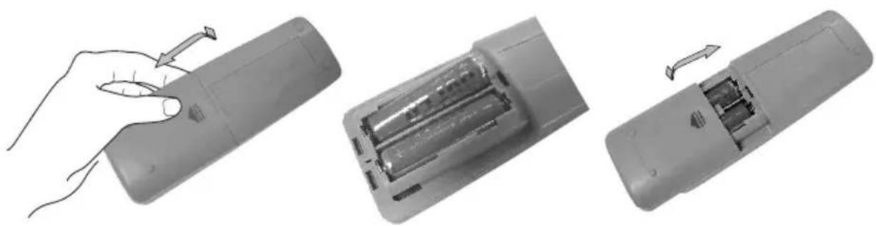 SONY KV-28CL10E - Isætning af batterier i fjernbetjeningen - 2