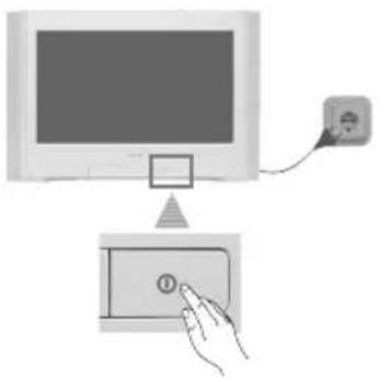 SONY KV-28CL10E - Att sätta på TV:n och automatisk inställning - 2