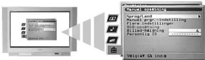 SONY KV-36FS76E - Menuen Manuel prgr.-indstilling - 2
