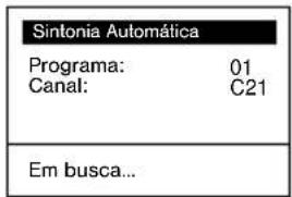 Sintonia Automática Programa: 01 Canal: C21 Em busca...