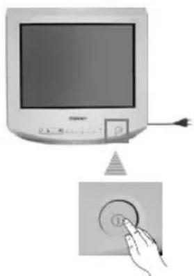 SONY KV-14LM1E - Att sätta på TV:n och automatisk inställning - 2