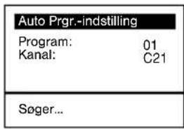 SONY KV-14LM1E - Tænding for TV-apparatet og automatisk program-indstilling - 10