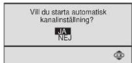 SONY KV-21FX20E - Menyn Automatisk kanalinställning visar sig på skärmen på det valda språket. - 1