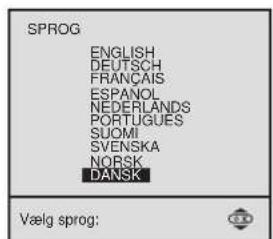 SPROG ENGLISH DEUTSCH FRANÇAIS ESPAÑOL NEDERLANDS PORTUGUES SUOMI SVENSKA NORSK DANSK Vælg sprog:
