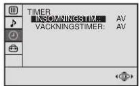 TIMER NSOMNINGSTIM: AV VACKNINGSTIMER: AV