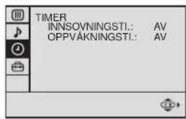 TIMER INNSOVNINGSTL: AV OPPVÄKNINGSTL: AV