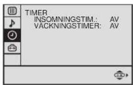 TIMER INSOMNINGSTIM.: AV VACKNINGSTIMER: AV